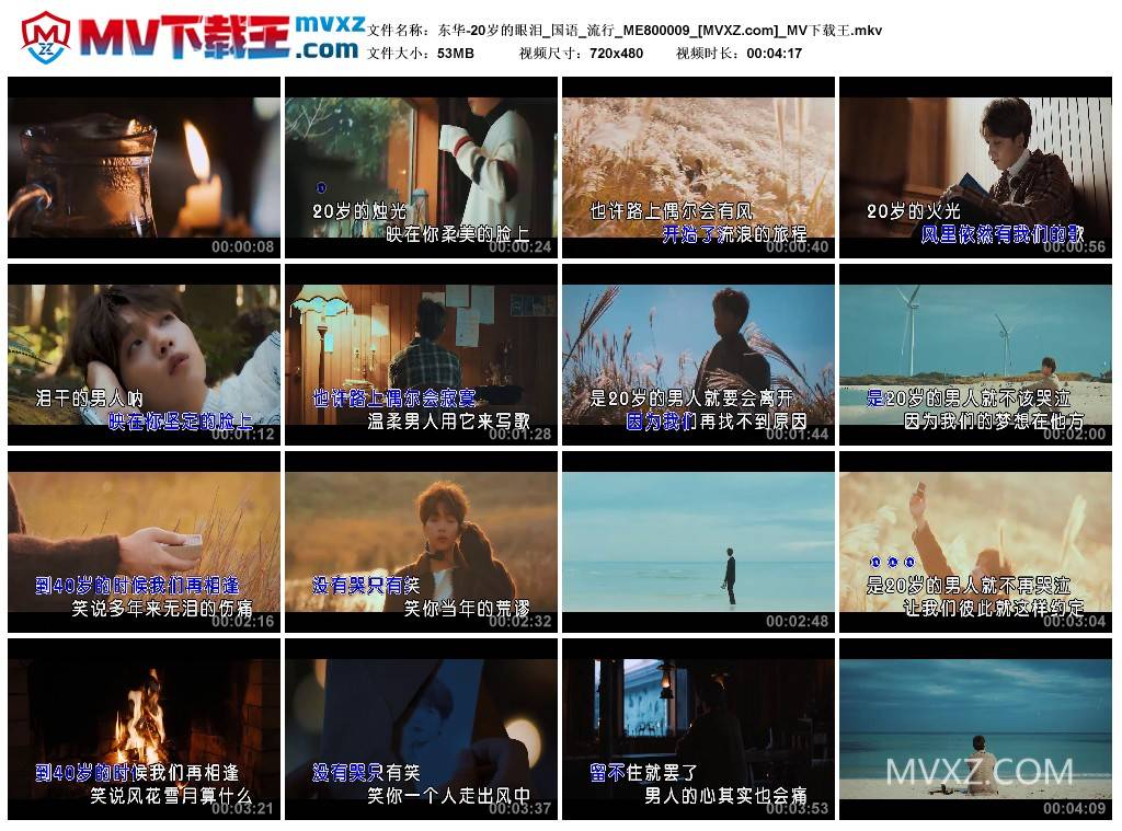 东华-20岁的眼泪_国语_流行_ME800009